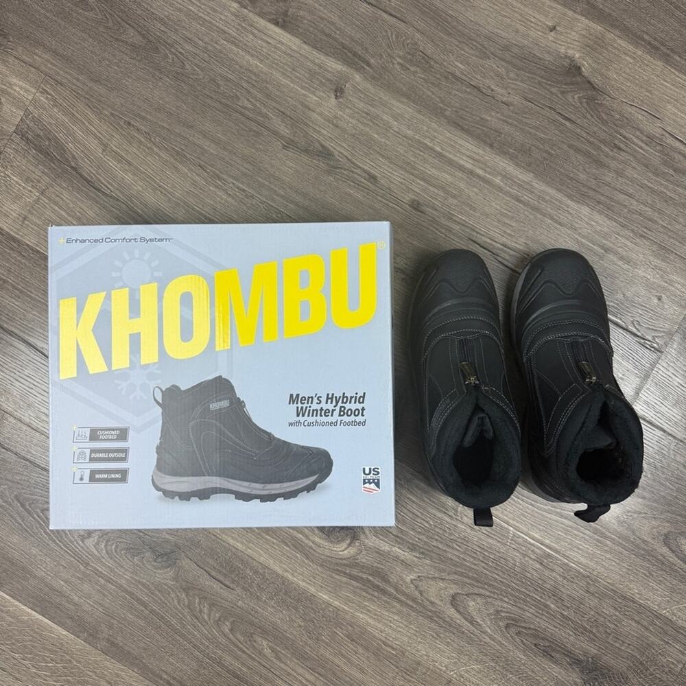 Khombu Mason Hybrid Winter Hiking Boot, Black 8 - EUC, Outdoor, Durable, Lined